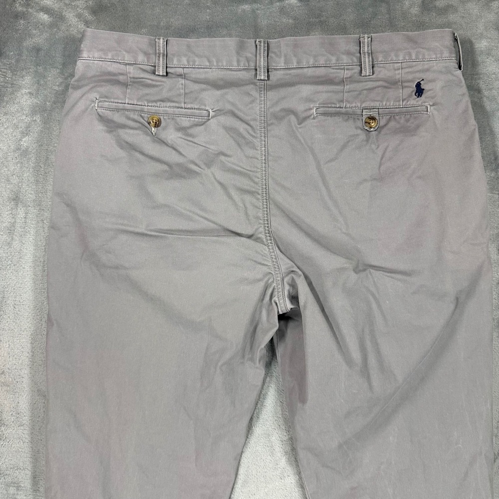 Polo Ralph Lauren Mens 36x32 Grey Stretch Straight Fit Chino Pants 710690138021 - Picture 13 of 14